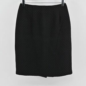 Linda Allard Ellen Tracy Pencil Skirt Size 8 Petite Textured Black Straight Work